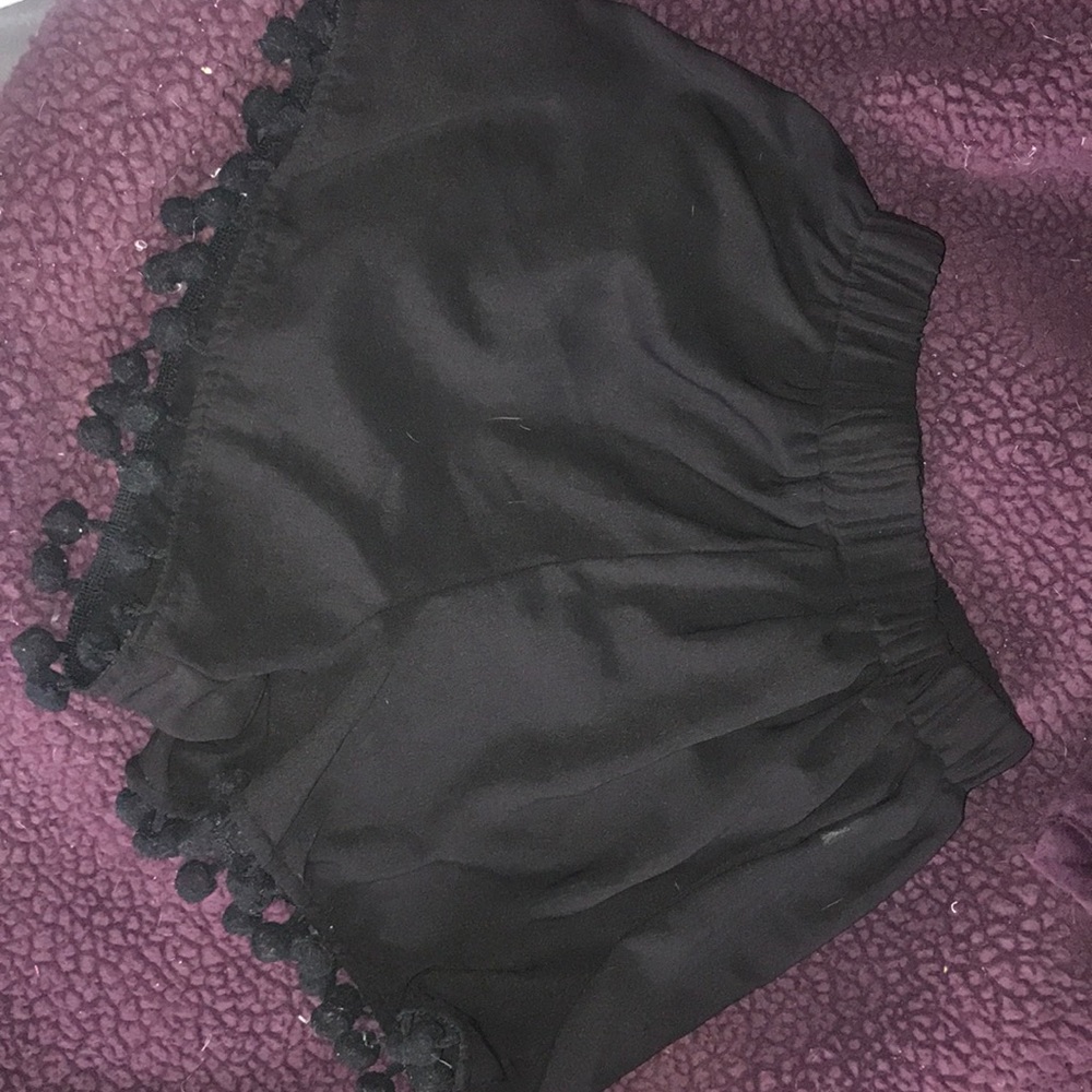 black shorts